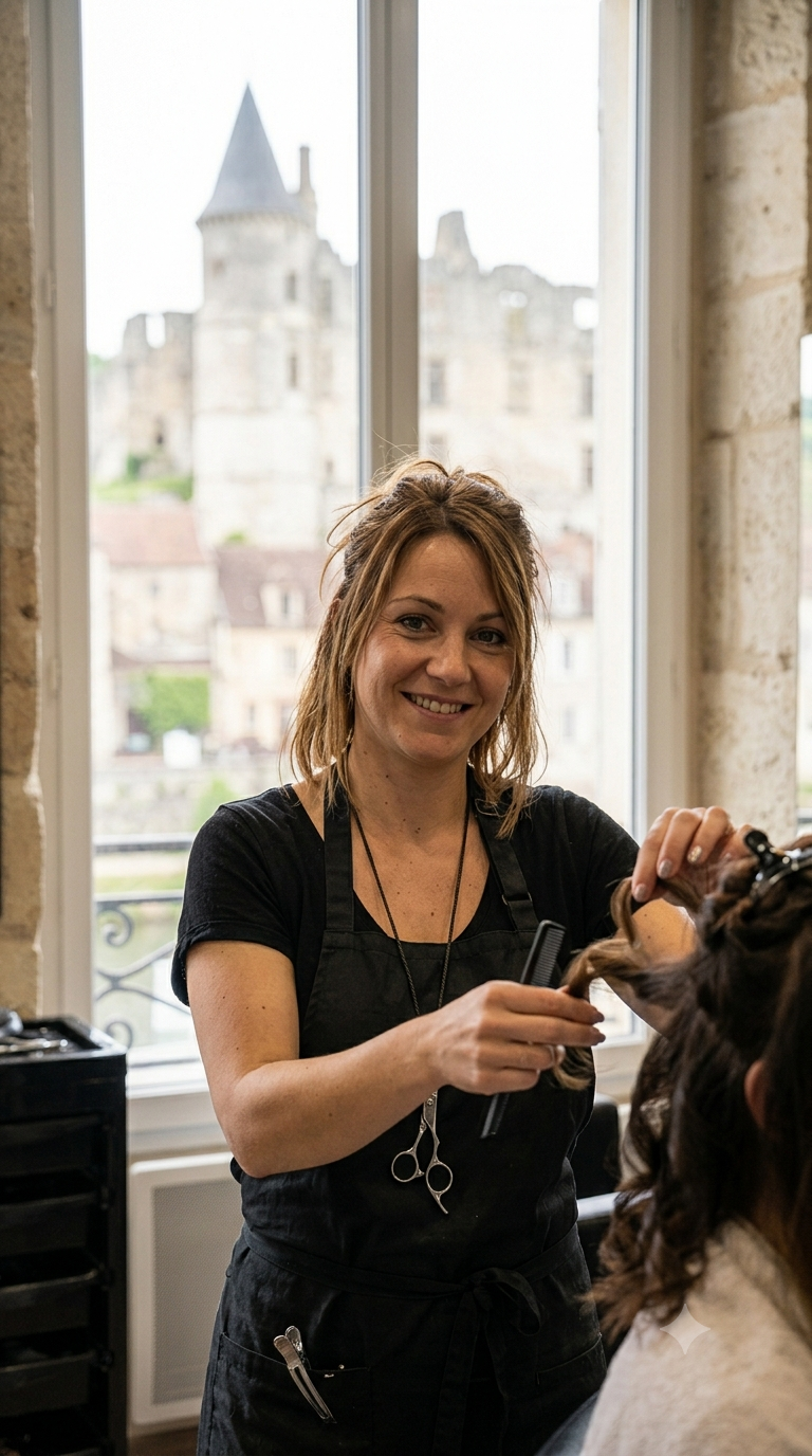 Élise, coiffeuse à Épernay